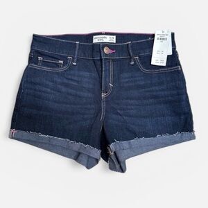 Abercrombie Kids NWT dark wash denim classic short